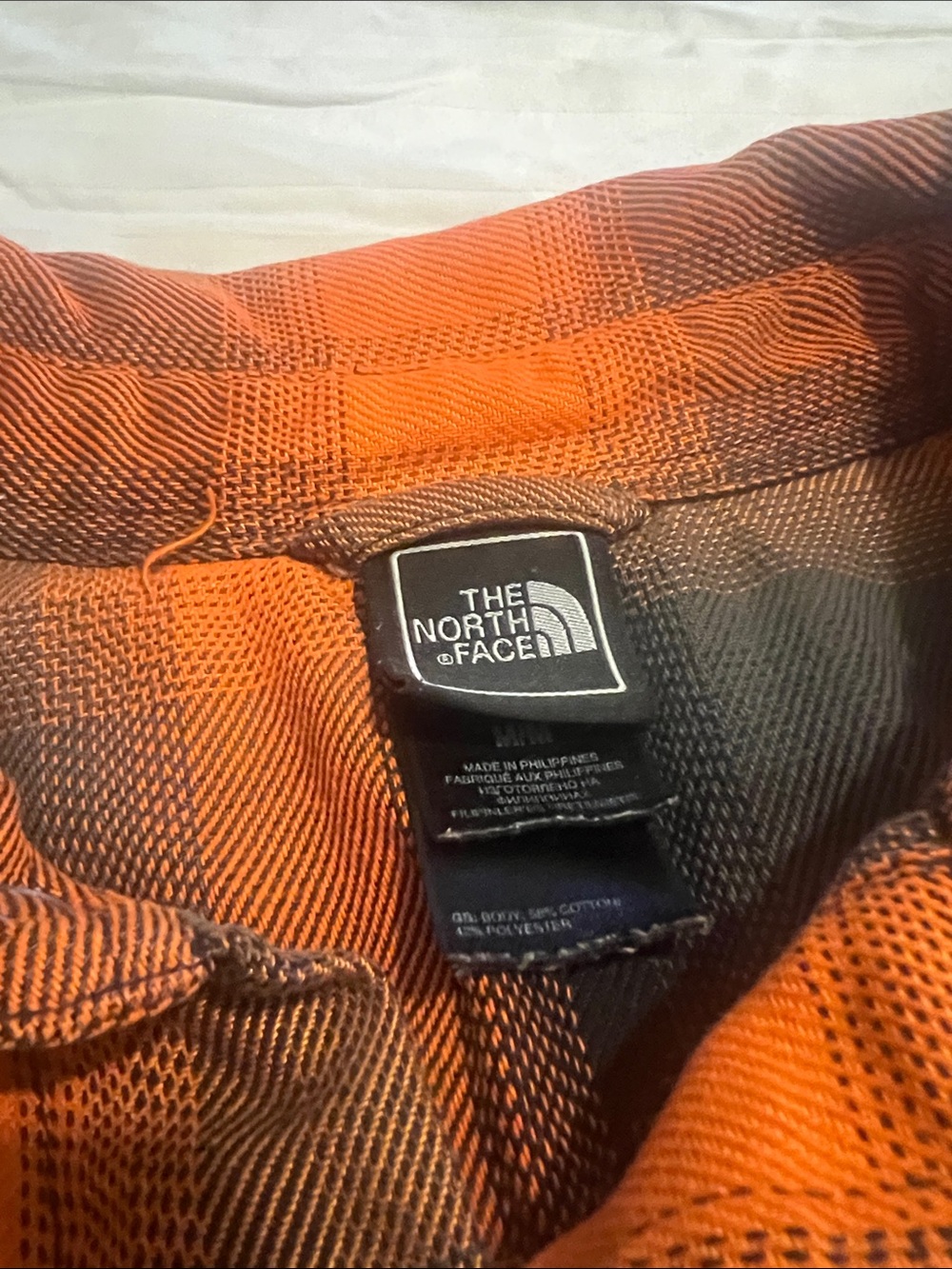 The North Face Orange and Brown Plaid Shirt - Picture 2 of 6
